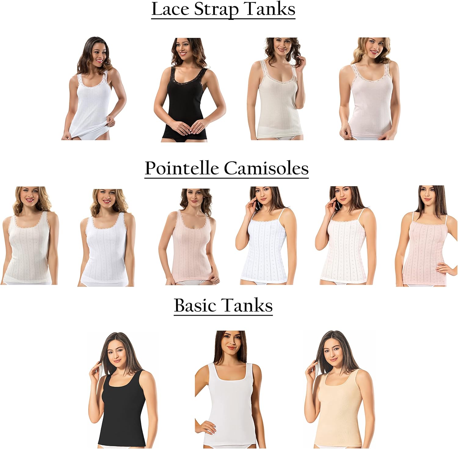 VAVONNE Camisole for Women, All Cotton, Airy Soft Comfy Tank Tops Cami Undershirt - Image 8