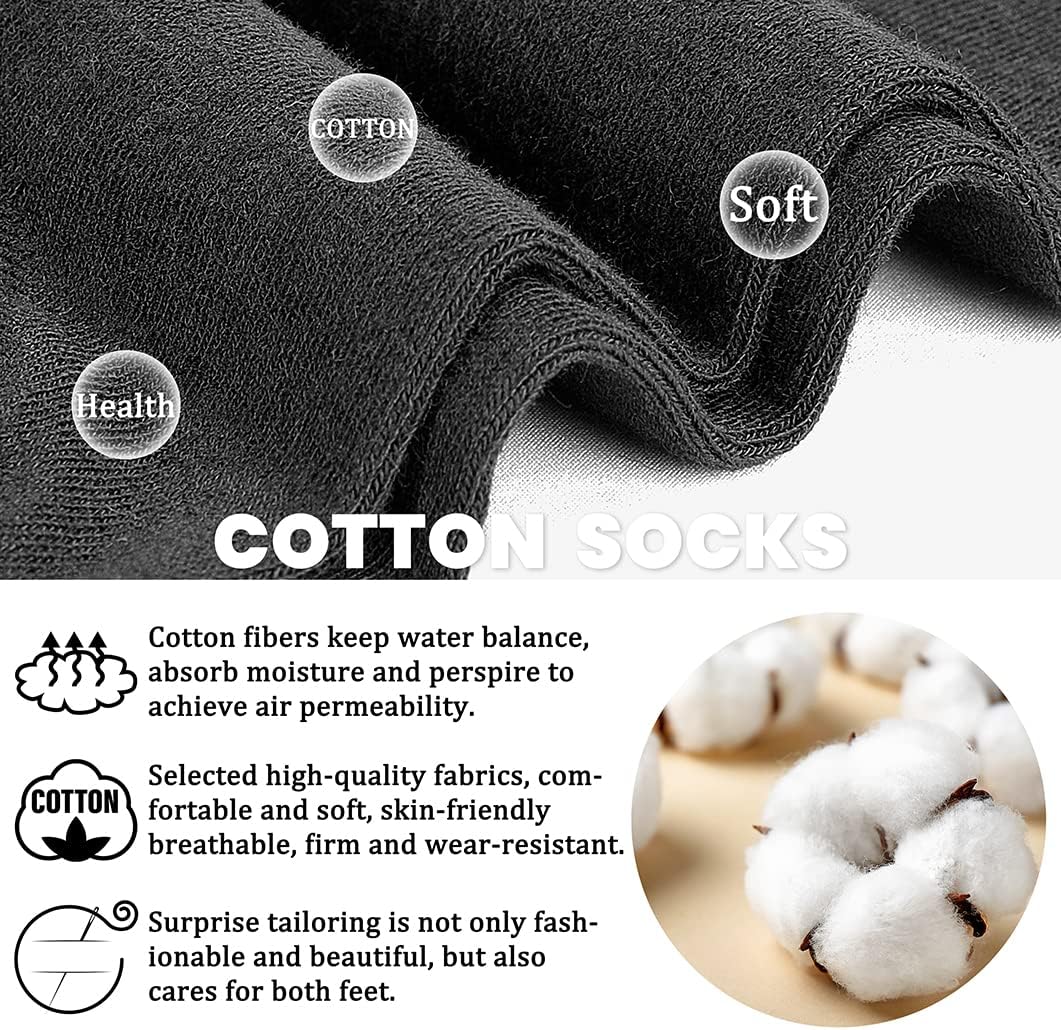 CHARKING 8 Pairs Ankle Socks for Women - Non Slip Cotton No Show Low Cut Casual Socks - Image 5