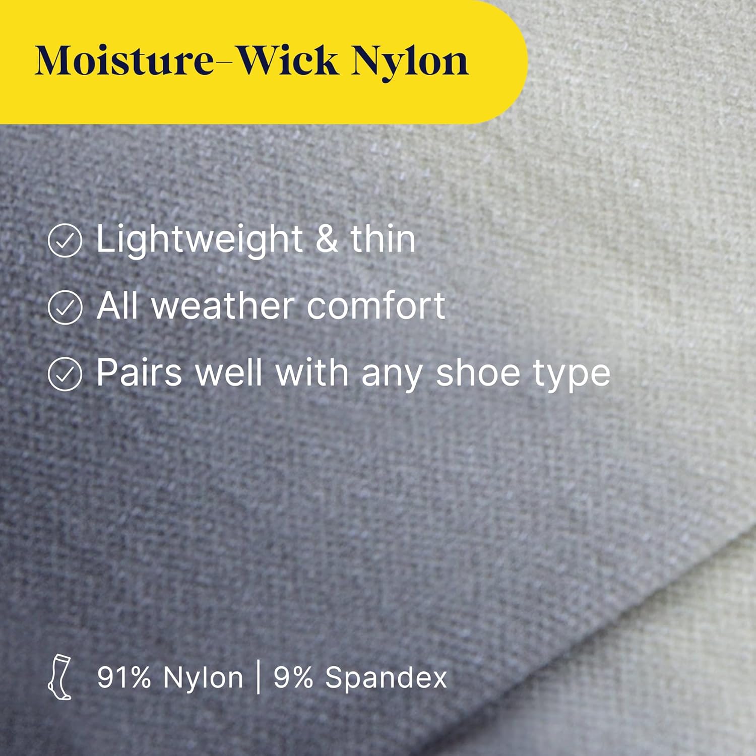 Comrad Nylon Knee High Socks - 15-20mmHg Graduated Compression Socks - Soft & Breathable Support Unisex Socks - Image 3