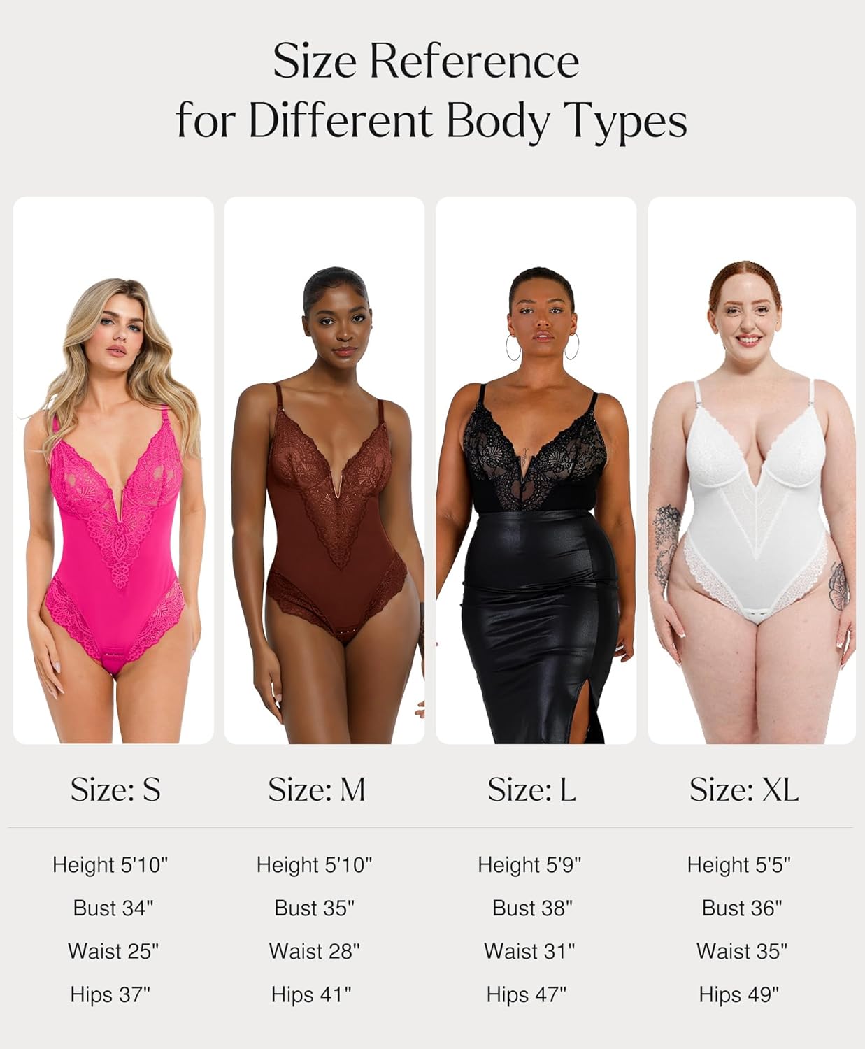 Popilush Shapewear Bodysuits for Women Lace Corset Tops Tummy Control V Neck Sleeveless Body Suit Thongs - Image 6
