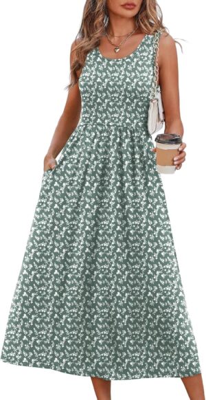 WIHOLL Summer Dresses for Women Flo...