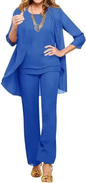 3 Pieces Mother of The Bride Pant S...
