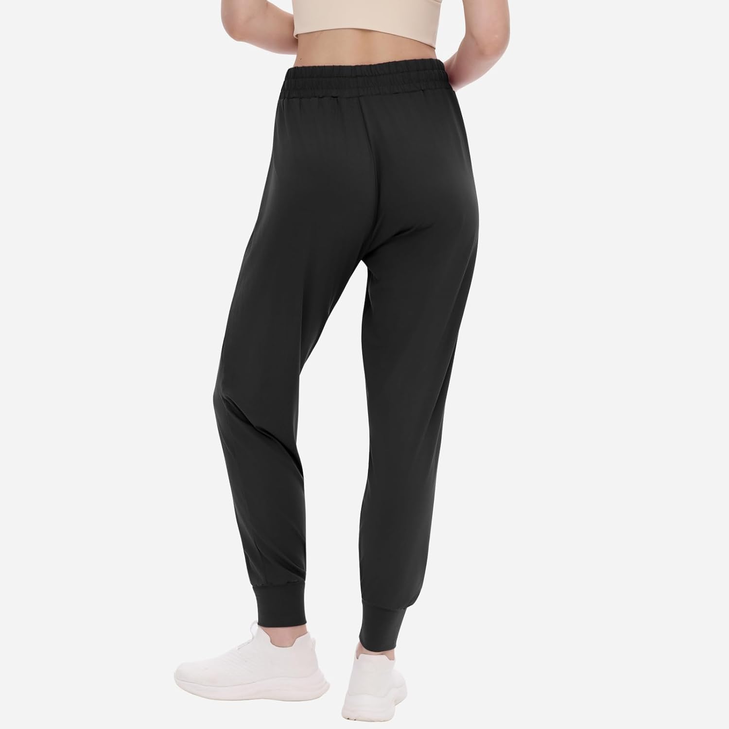 TNNZEET Women's Joggers with Pockets - High Waisted Sweatpants Tapered Leg Drawstring Lightweight Athletic Pants - Image 3