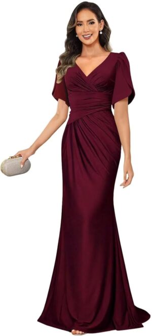 Satin Mermaid Mother of The Bride D...