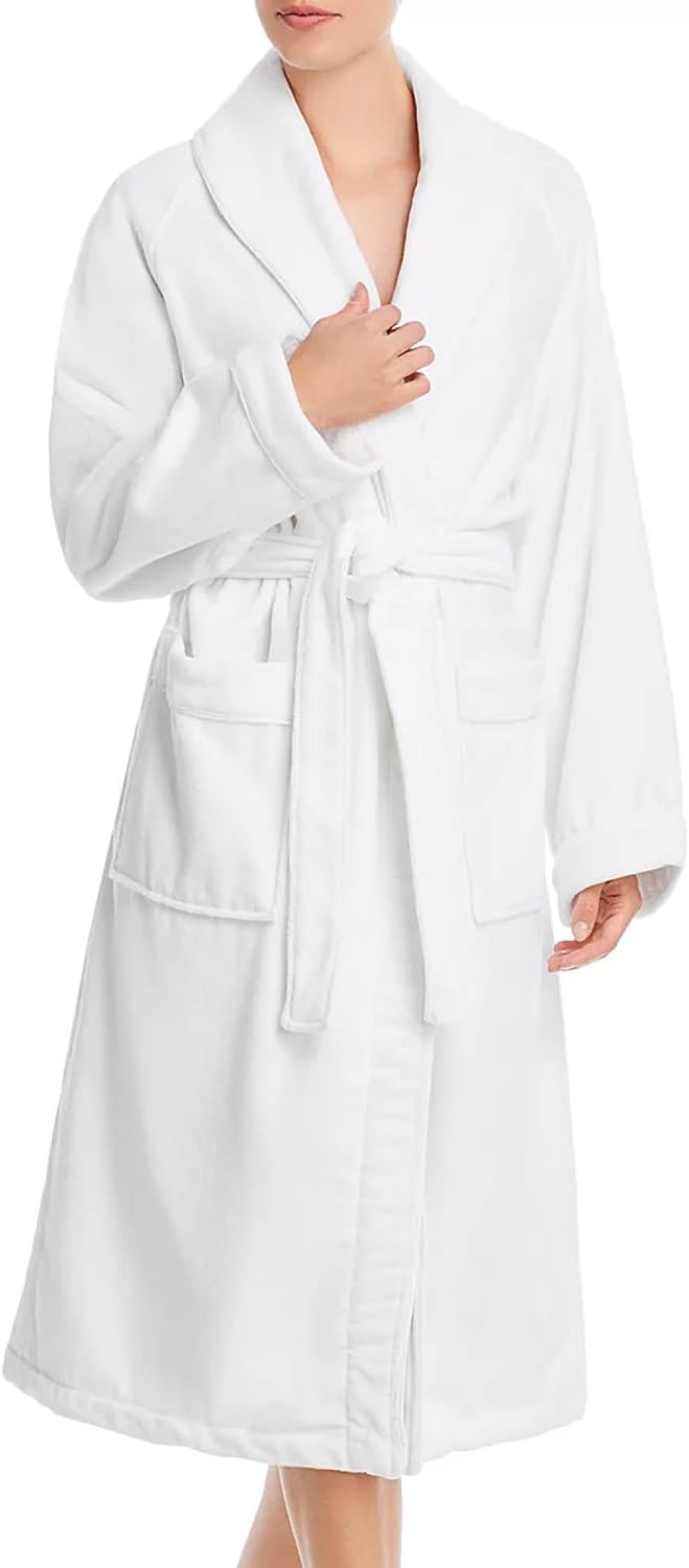 H by Frette Shawl Collar Bathrobe with Piping - Image 2