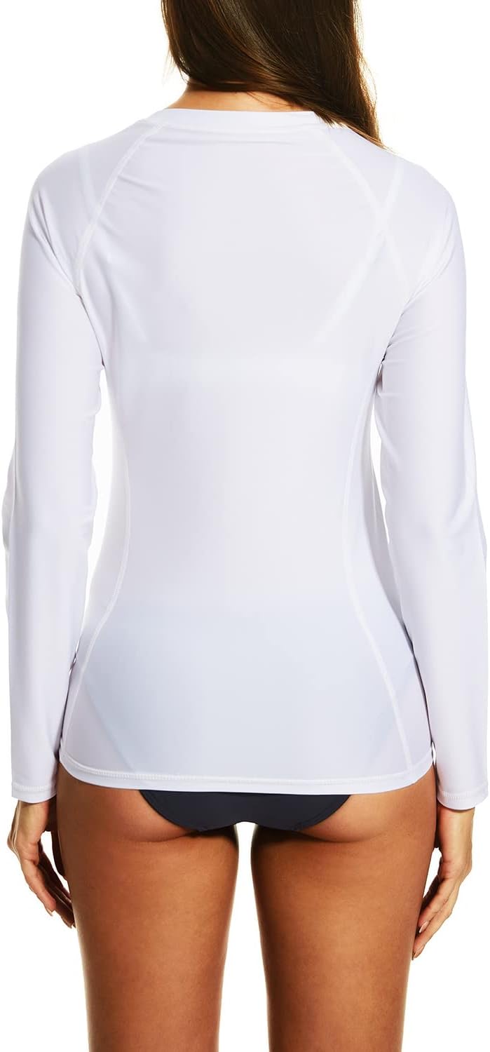 HODOSPORTS Women’s Swim Shirts UPF 50+ Rash Guard Long Sleeve Swimsuit Tops Quick Dry UV Sun Protection - Image 3