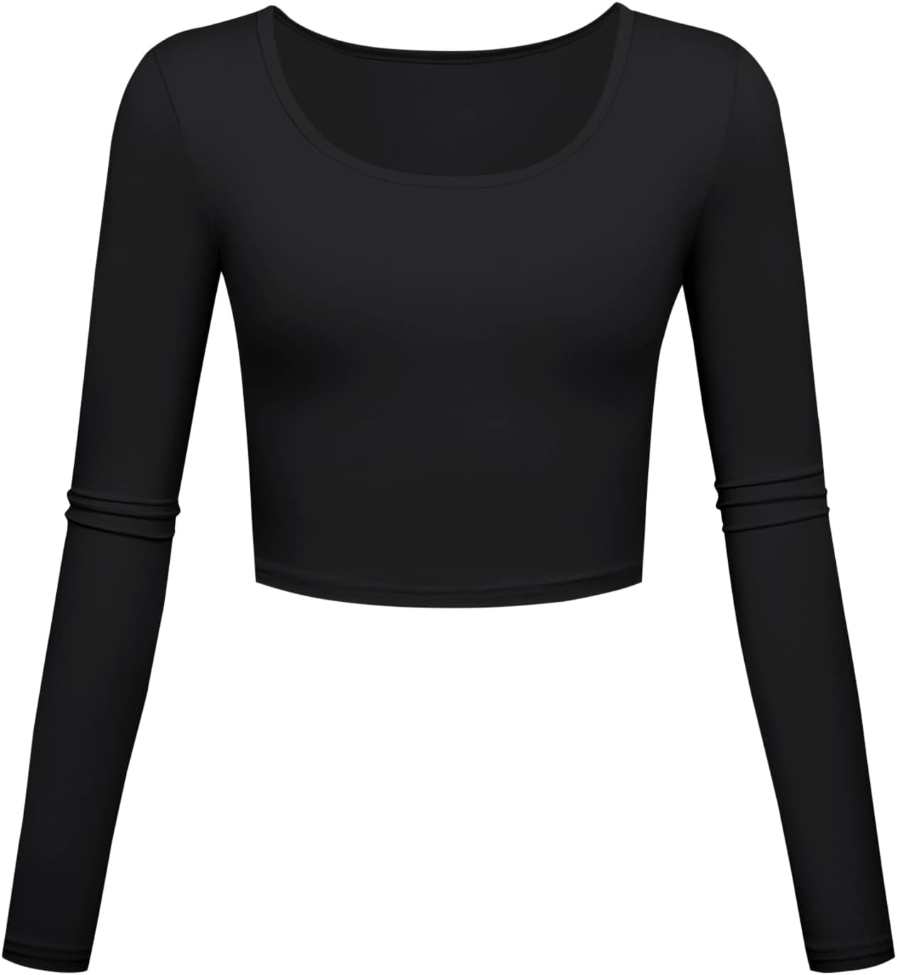 Lightweight Yoga Crop Tops Slim Fit Long Sleeve Workout Shirts for Women