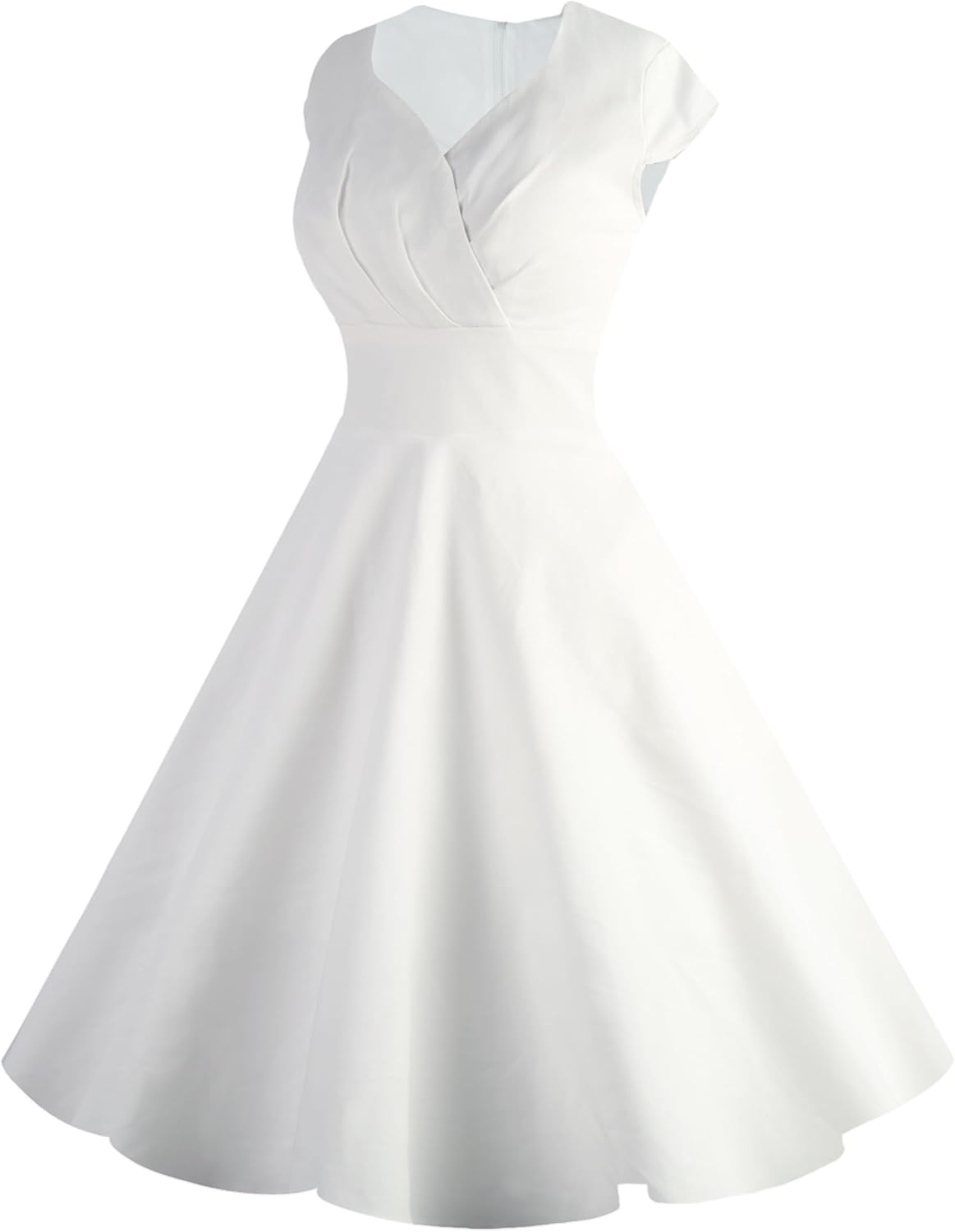 Ellames Women's 1950s Retro Vintage Dresses Elegant 2026 Cocktail Party Dress Cap Sleeve Dress with Pocket - Image 3