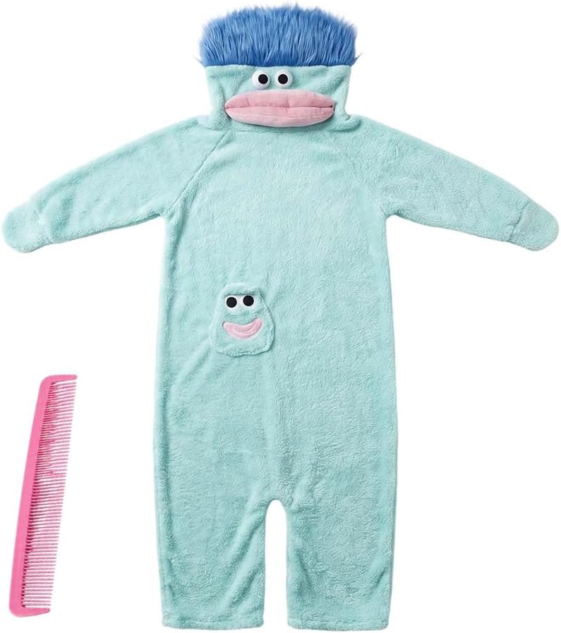 Silly Onesie, Funny Green Monster Hooded Fleece Onesie Pajamas, Big Mouth Monster Cozy Onesie Pajamas Adult - Image 9