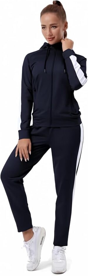 TEZO Womens Full Zip-Up Hoodie Trac...