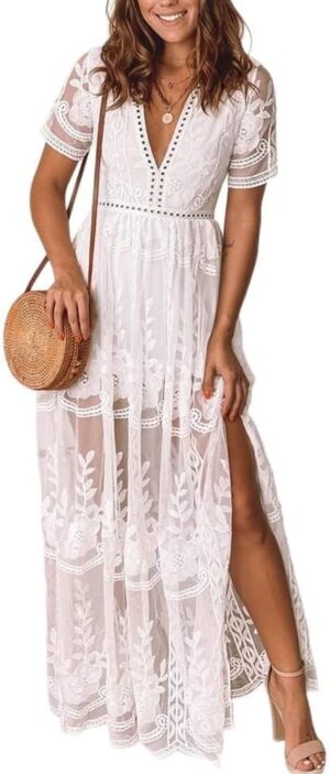Eleter Women’s Deep V-Neck La...