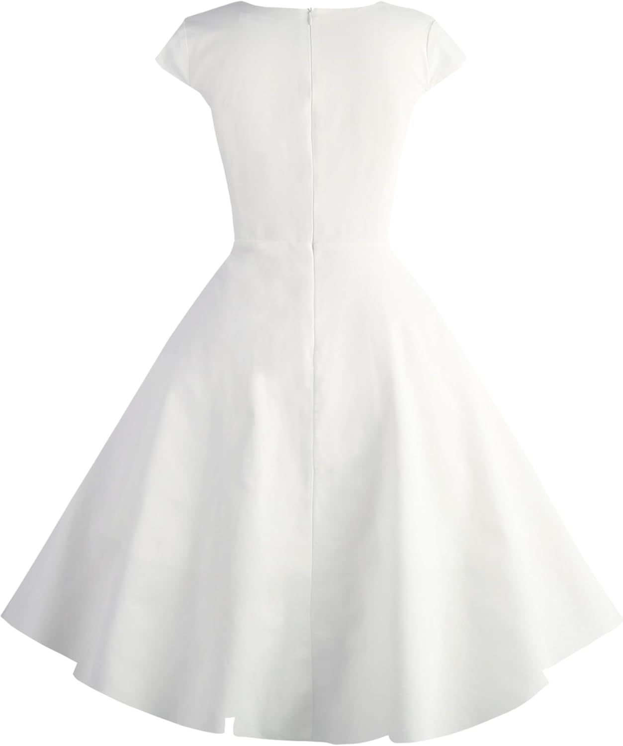 Ellames Women's 1950s Retro Vintage Dresses Elegant 2026 Cocktail Party Dress Cap Sleeve Dress with Pocket - Image 4