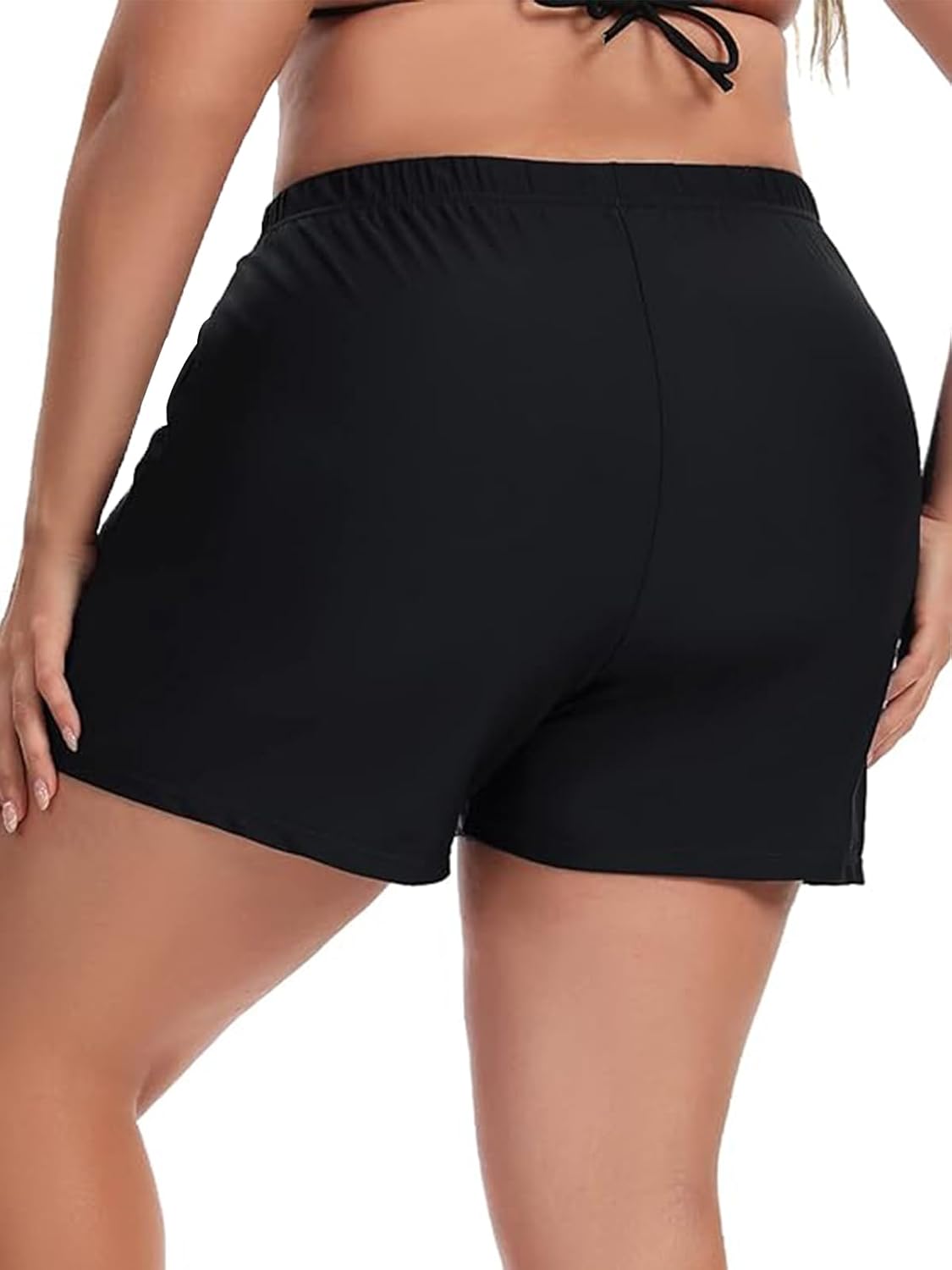 Women's Plus Size Swim Shorts High Waisted Bathing Suit Bottoms Long Swimsuit Board Short Tankini Trunks with Pocket - Image 2