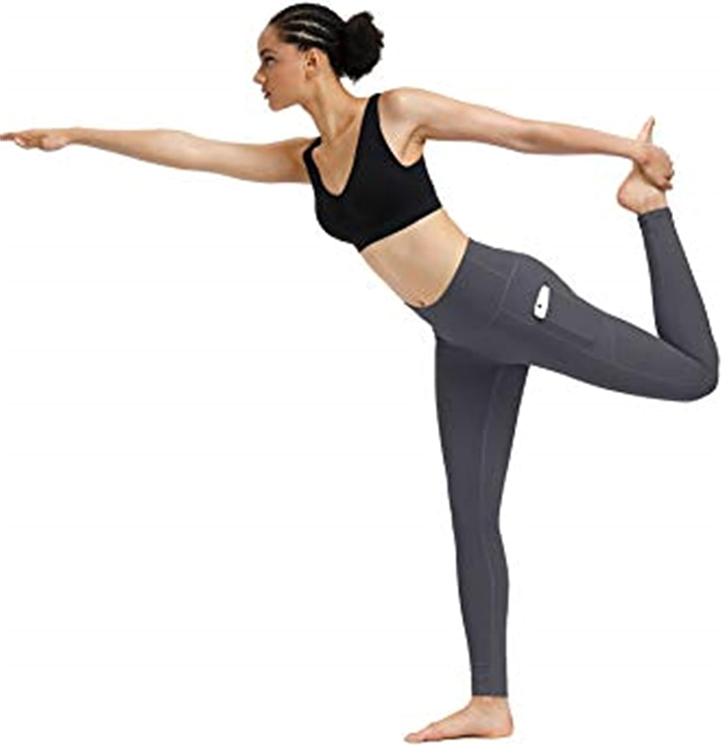 Fengbay 2 Pack High Waist Yoga Pants with Pockets, Tummy Control Workout Running Yoga Leggings for Women - Image 5