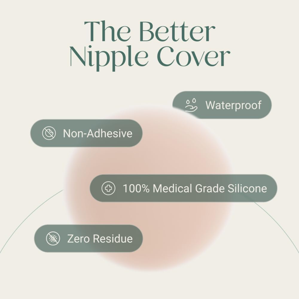 Miola Nipple Covers for Women – Non Adhesive Reusable Silicone Nipple Pasties, Seamless Invisible No Show, & Waterproof - Image 5