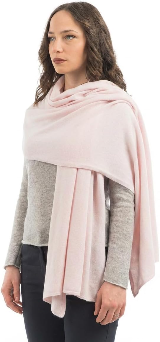 Dalle Piane Cashmere Women's Wool Cashmere Blend Stole - Soft Italian Shawl Wrap for Wedding and Evening - Made in Italy - Image 3