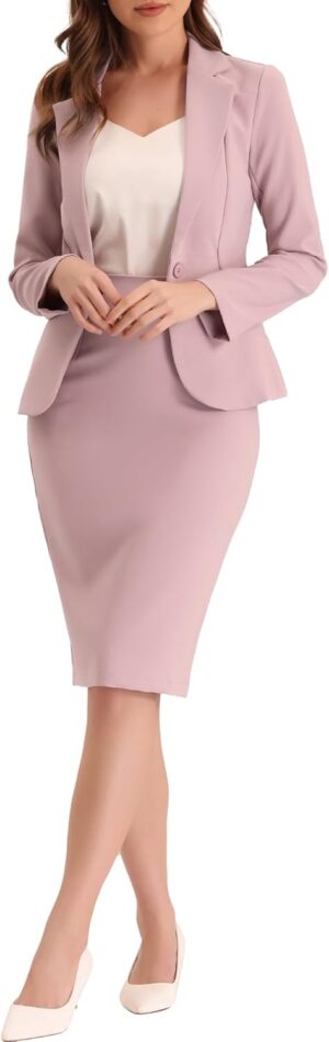 Allegra K Women’s 2 Piece Sui...