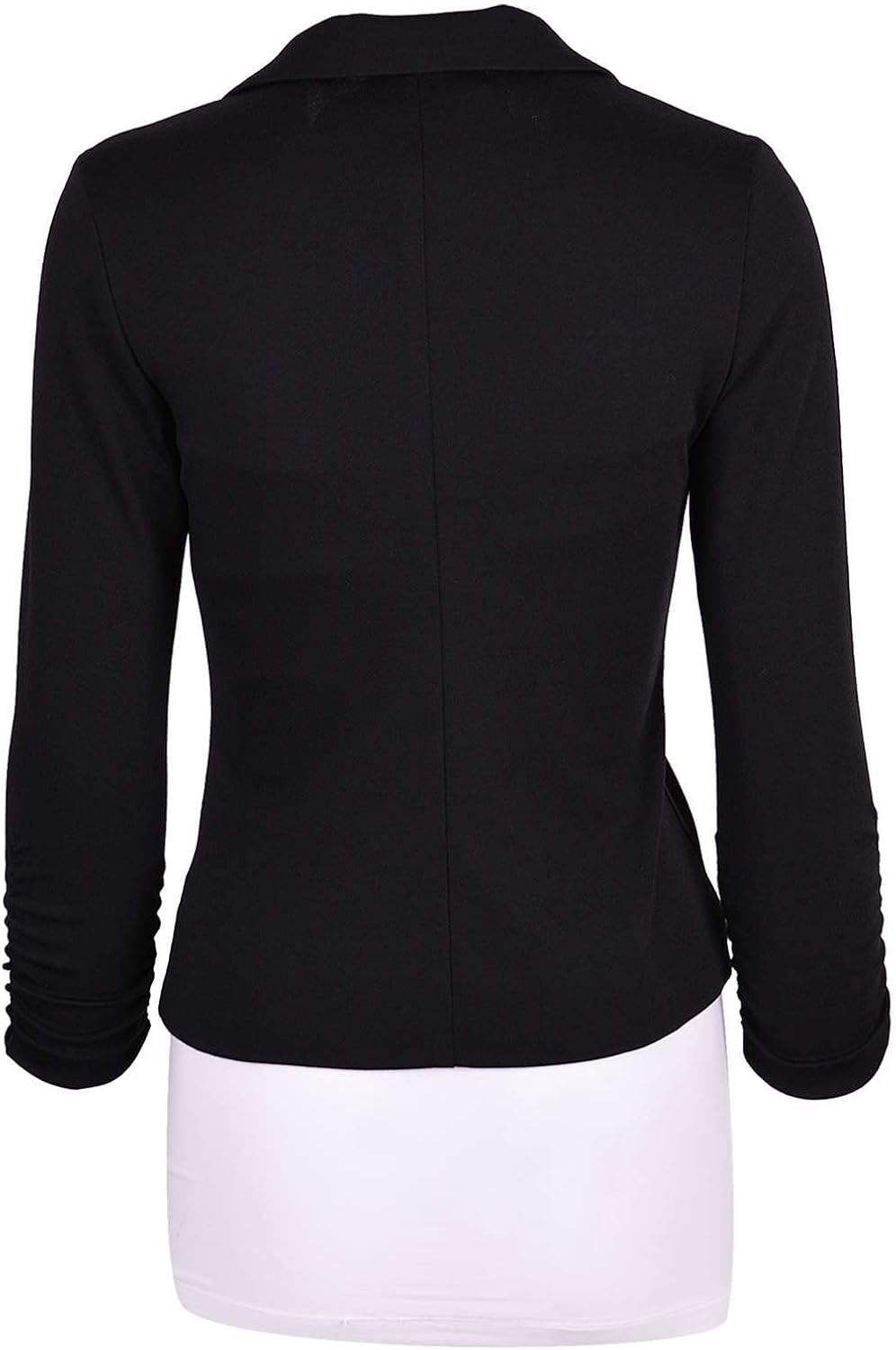 Auliné Collection Women's Casual Work Solid Color Knit Blazer - Image 2