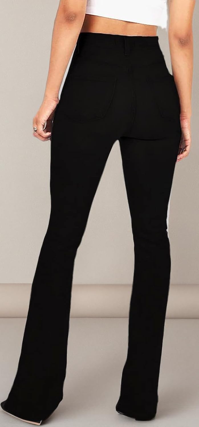 KDF Flare Jeans for Women Women's Bootcut Bell Bottom Jeans High Waisted Stretch Slimming Bell Bottoms Jeans - Image 6