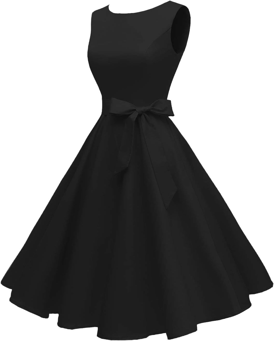 Hanpceirs Women's Boatneck Sleeveless Swing Vintage 1950s Cocktail Dress New - Image 4