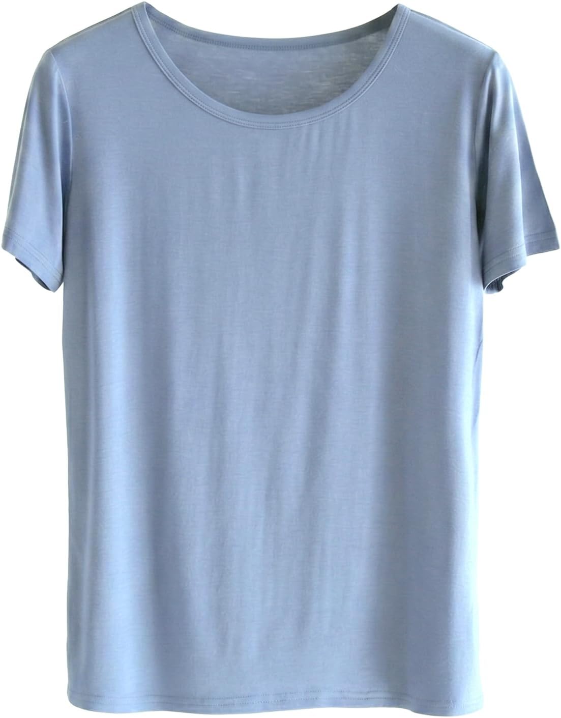 Sleep Shirts for Women - Pajama Tops for Women,Modal Round Neck Solid Color Pajamas Top
