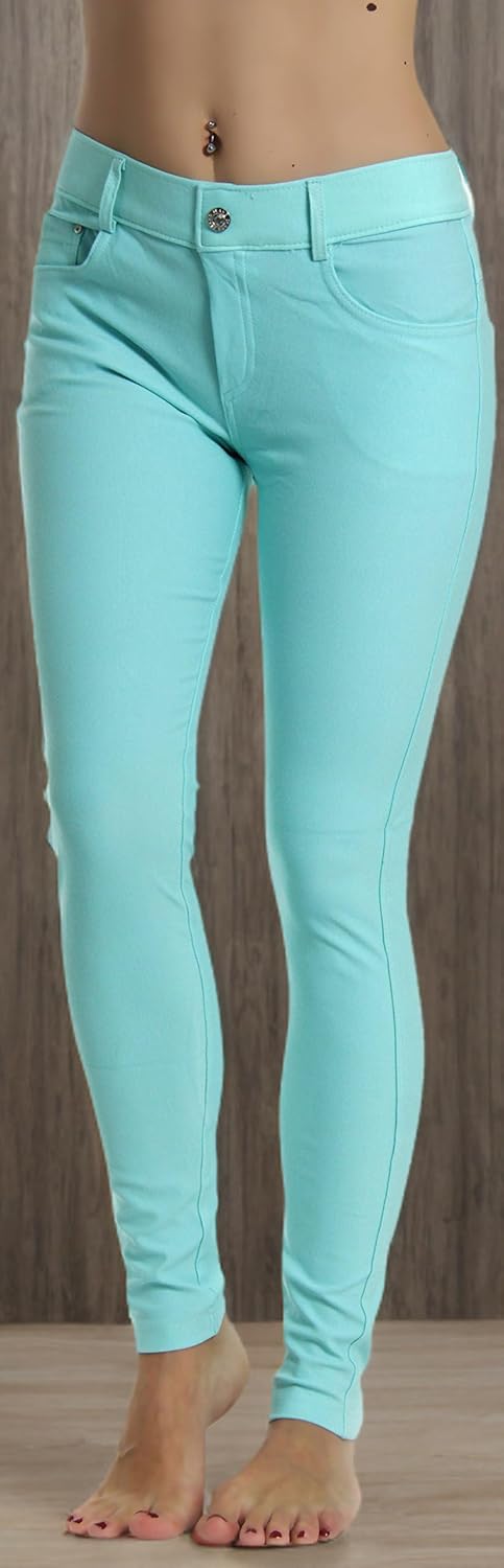 Prolific Health Women's Jean Look Jeggings Tights Slimming Many Colors Spandex Leggings Pants Capri S-XXXL - Image 4