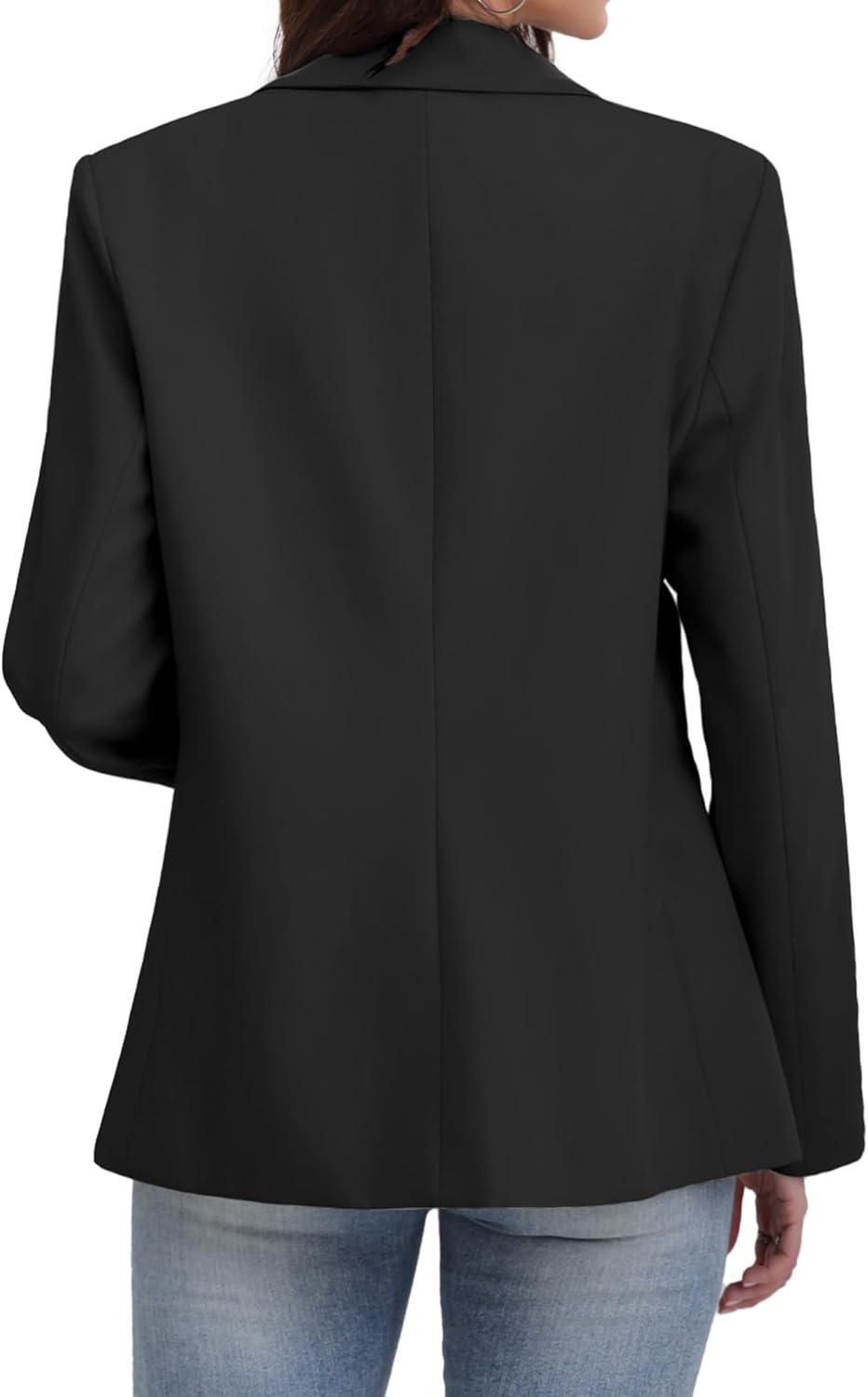 ELLEVEN Women's Blazer Business Casual Lightweight Suit - Long Sleeve Slim Fit Work Office Jacket with Pockets - Image 2