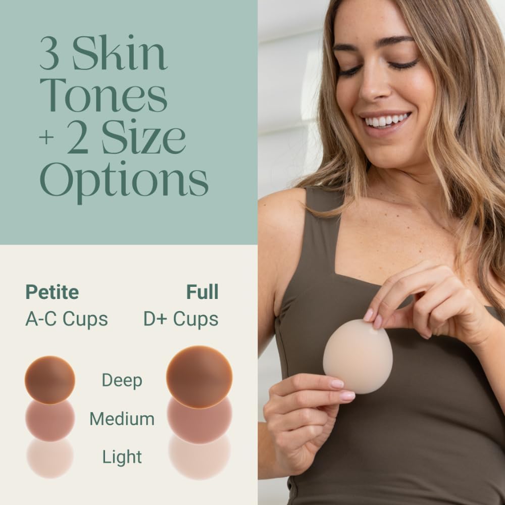 Miola Nipple Covers for Women – Non Adhesive Reusable Silicone Nipple Pasties, Seamless Invisible No Show, & Waterproof - Image 3