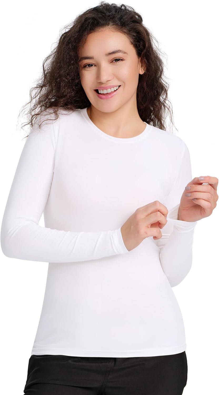 COZYFIT Scrub Undershirts Long Sleeve Women - Underscrub Comfort Tee - Image 4
