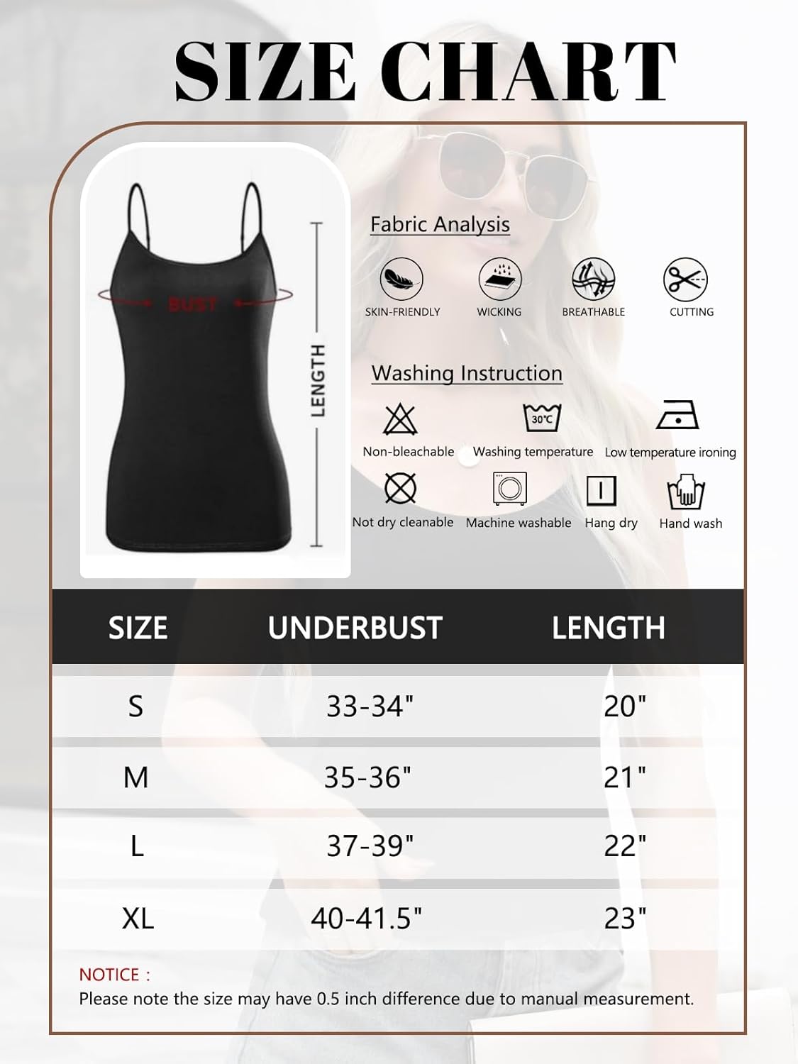 Air Curvey 4 Pack Camisole Tops for Women Basic Undershirt Tanks Adjustable Spaghetti Straps Camis Seamless Soft Layering Top - Image 6