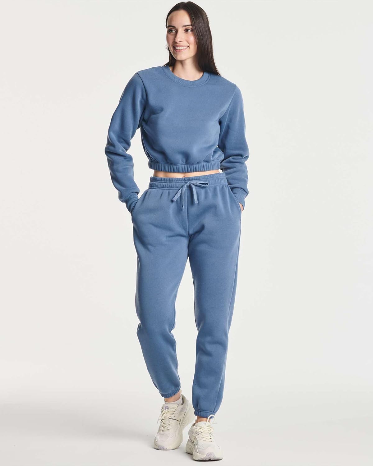 Real Essentials 3 Pack: Women's Fleece Jogger Sweatpants (Available in Plus Size) - Image 6
