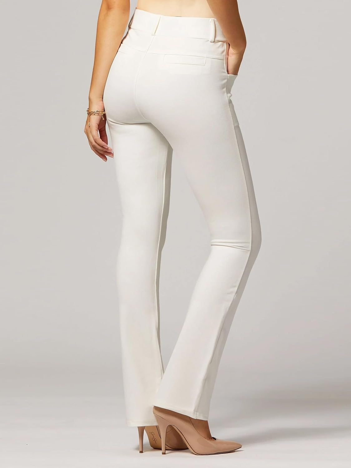 Stretch Slacks for Women - Wear to Work - Tummy Control Waistband - Bootcut Dress Pants with Pockets (Available in Plus Size) - Image 7