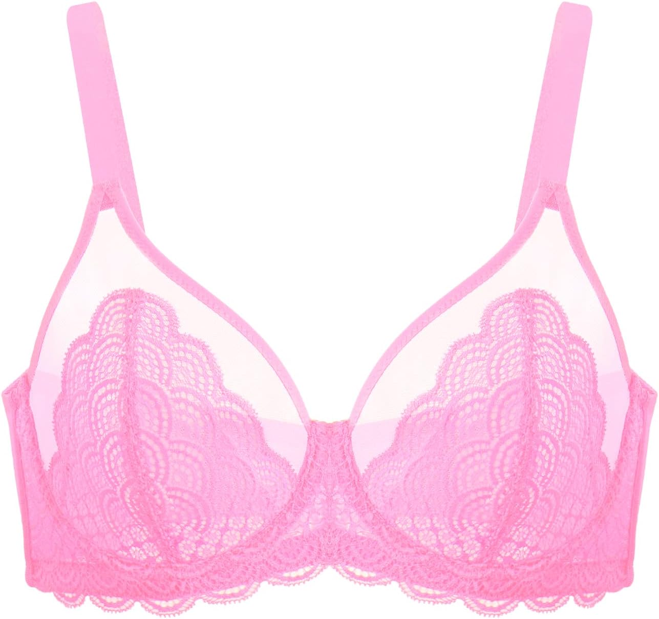 HSIA Minimizer Bras for Women Large Bust Full Coverage Lace Plus Size Bra - Mermaid Scales - Image 4