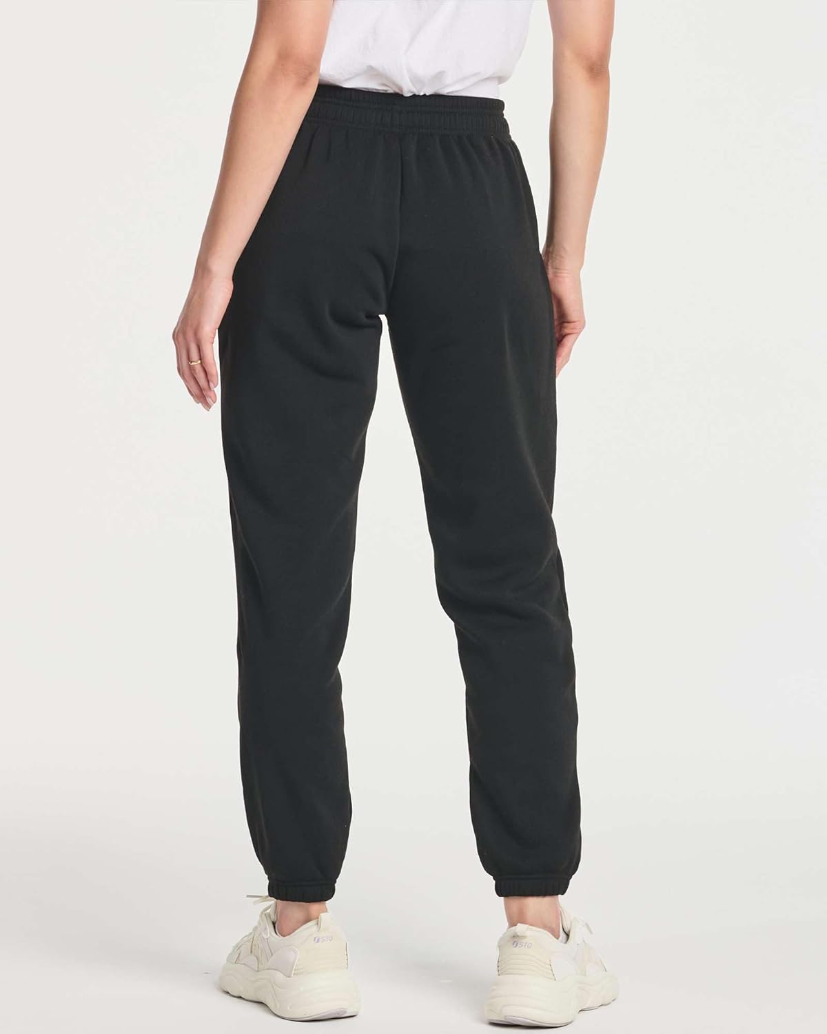 Real Essentials 3 Pack: Women's Fleece Jogger Sweatpants (Available in Plus Size) - Image 4