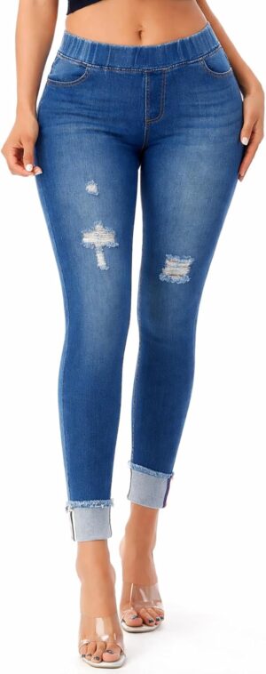 Jvini Women’s Stretch Denim Pull ...