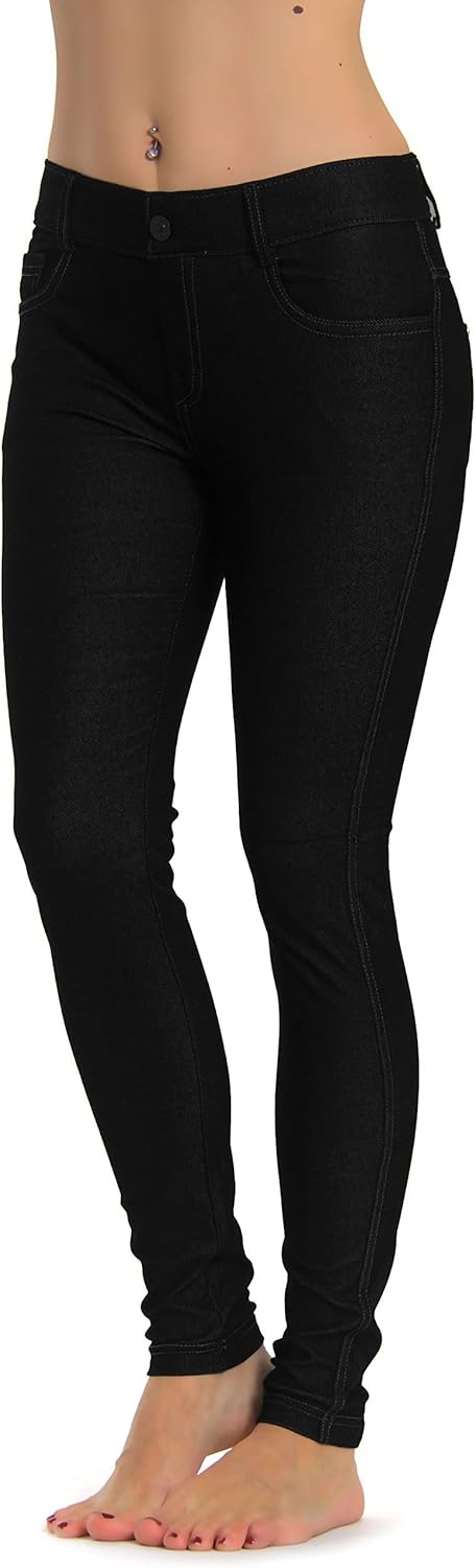 Prolific Health Women's Jean Look Jeggings Tights Slimming Many Colors Spandex Leggings Pants Capri S-XXXL - Image 2