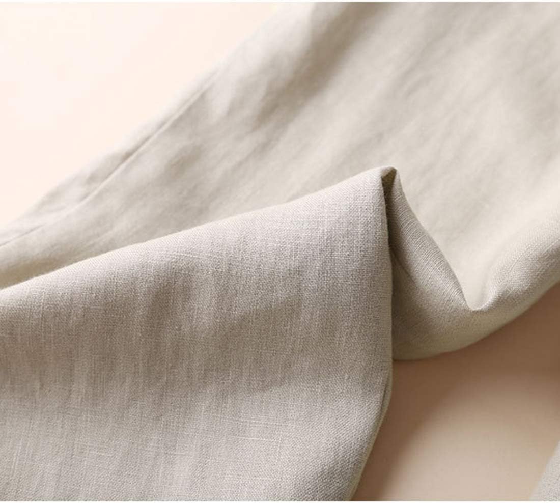 Tanming Linen Pants for Women Summer Casual High Waisted Drawstring White Beach Pant - Image 6