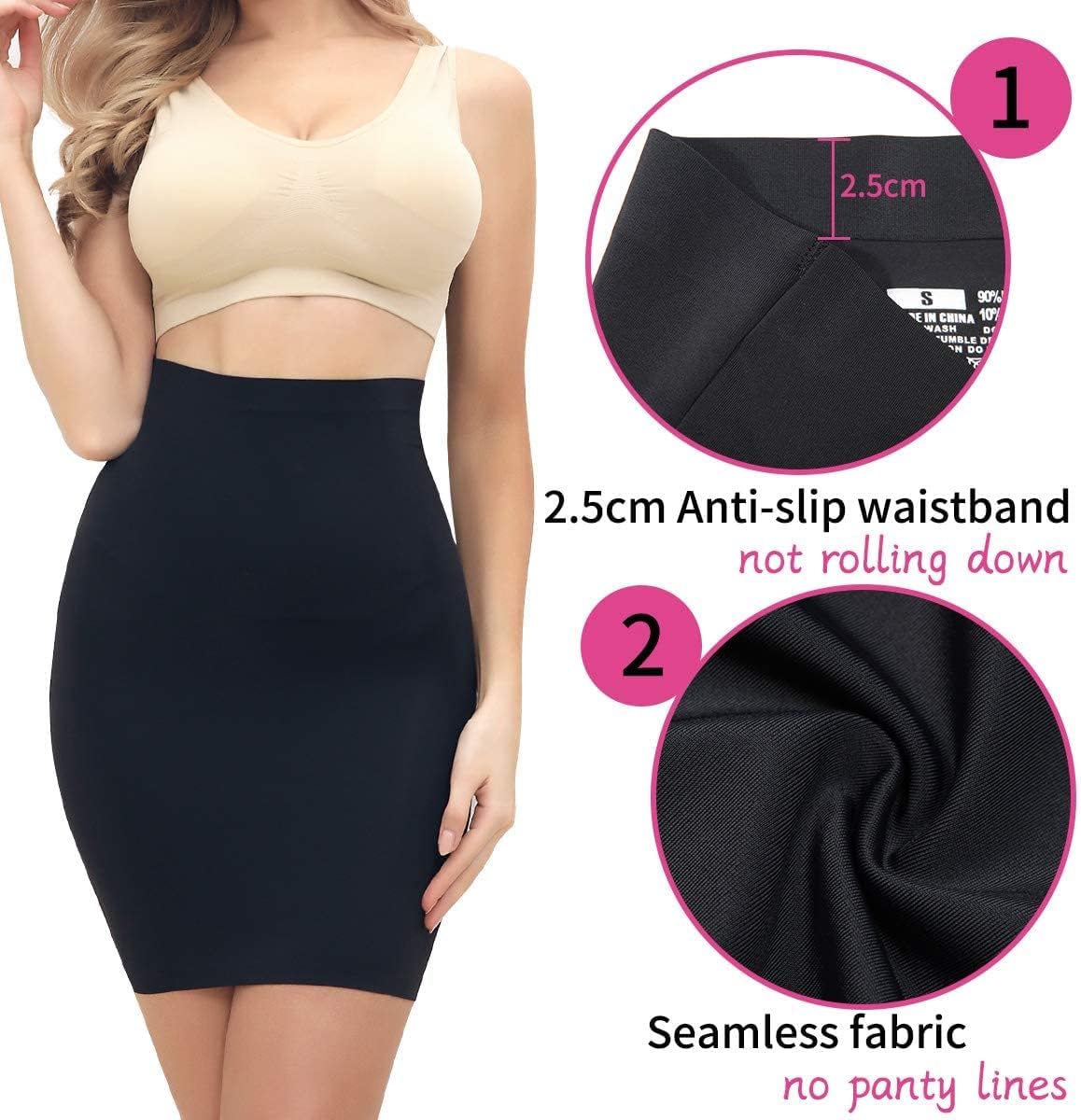 SLIMBELLE Half Slips Shaper Cool Comfort Seamless Slip Shapewear Under Dress Tight Skirt Undergarments - Image 3