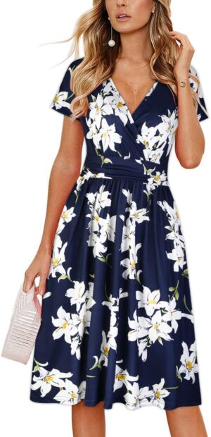 OUGES Casual Summer Dress for Women...
