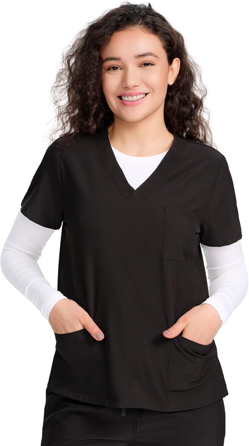 COZYFIT Scrub Undershirts Long Sleeve Women - Underscrub Comfort Tee - Image 5