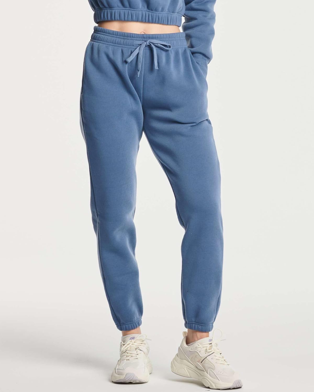 Real Essentials 3 Pack: Women's Fleece Jogger Sweatpants (Available in Plus Size) - Image 2