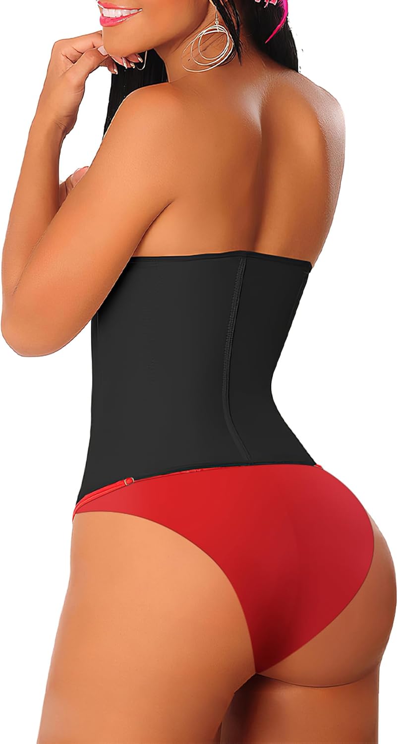 YIANNA Women's Underbust Latex Sport Girdle Waist Trainer Corsets Hourglass Body Shaper - Image 6