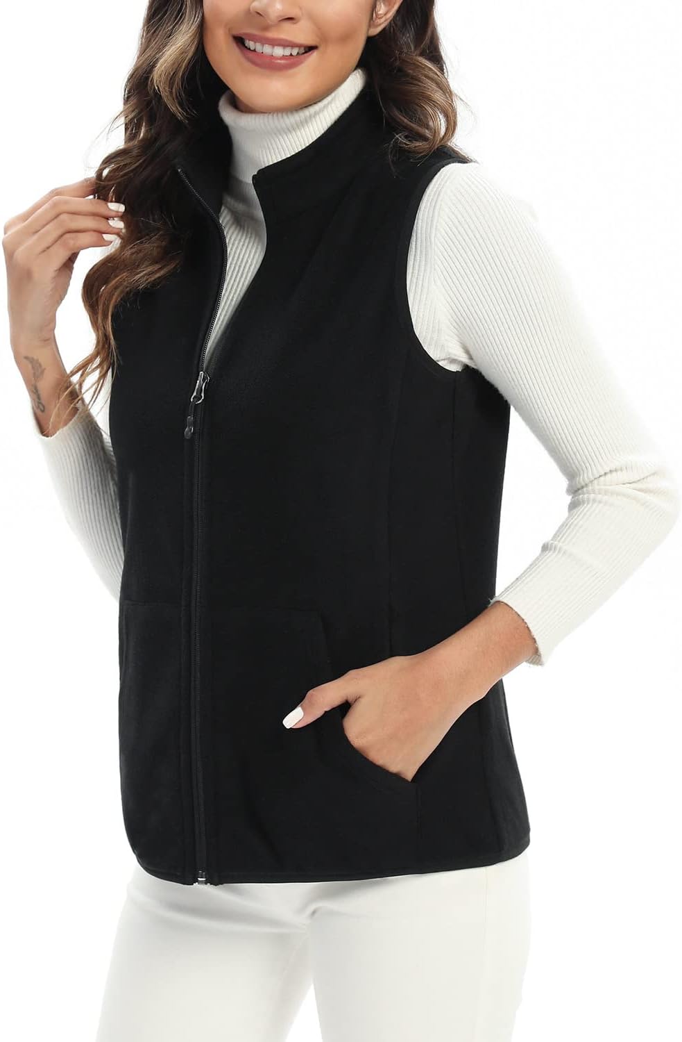 Xeoxarel Women's Fleece Vest with 6 Pockets (XS-2XL) - Image 3