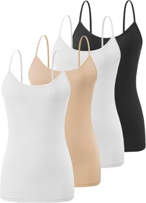 Air Curvey 4 Pack Camisole Tops for...