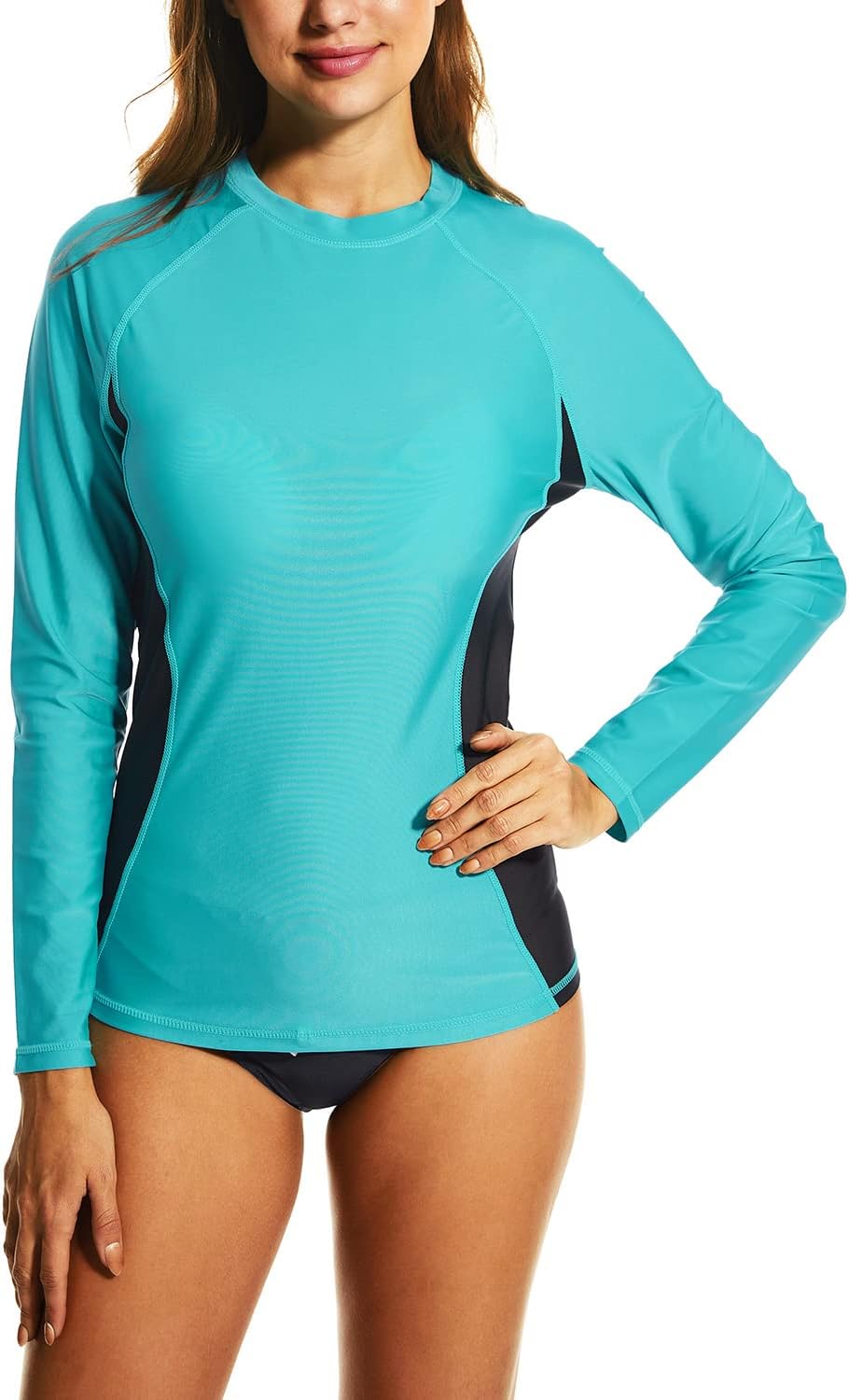 HODOSPORTS Women’s Swim Shirts UPF 50+ Rash Guard Long Sleeve Swimsuit Tops Quick Dry UV Sun Protection