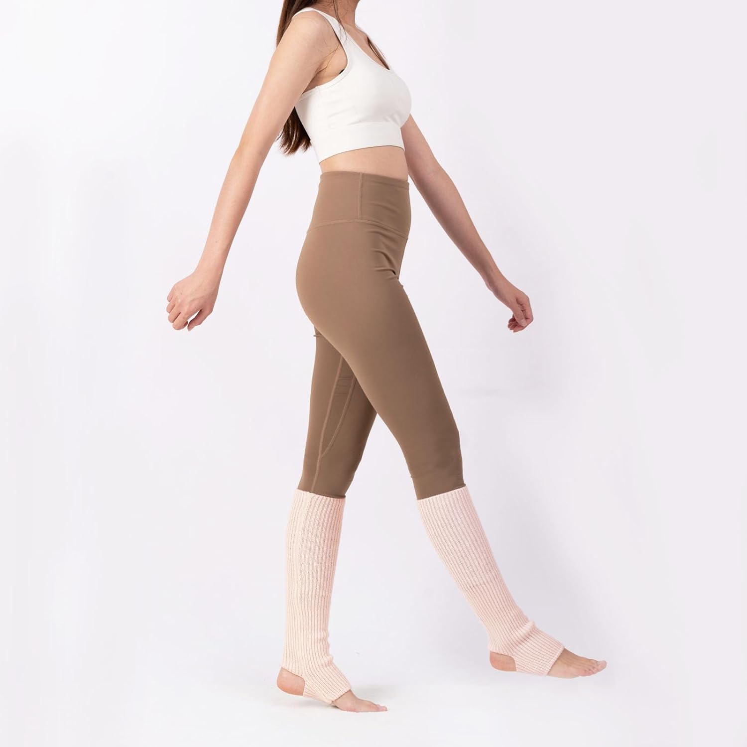 Women Ballet Leg warmers Knitted Stirrup Leg Warmers for women Winter Extra Soft long legwarmers for Yoga Dance - Image 4