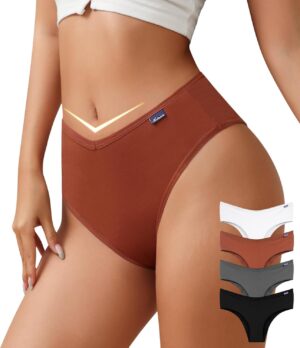 ASIMOON High Waisted Cotton Bikini ...