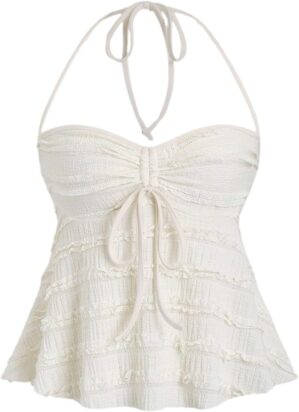 SOLY HUX Women’s Peplum Halte...