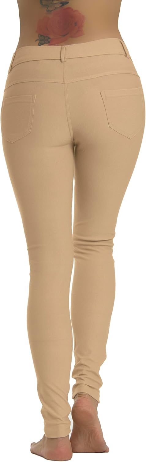 Prolific Health Women's Jean Look Jeggings Tights Slimming Many Colors Spandex Leggings Pants Capri S-XXXL - Image 4