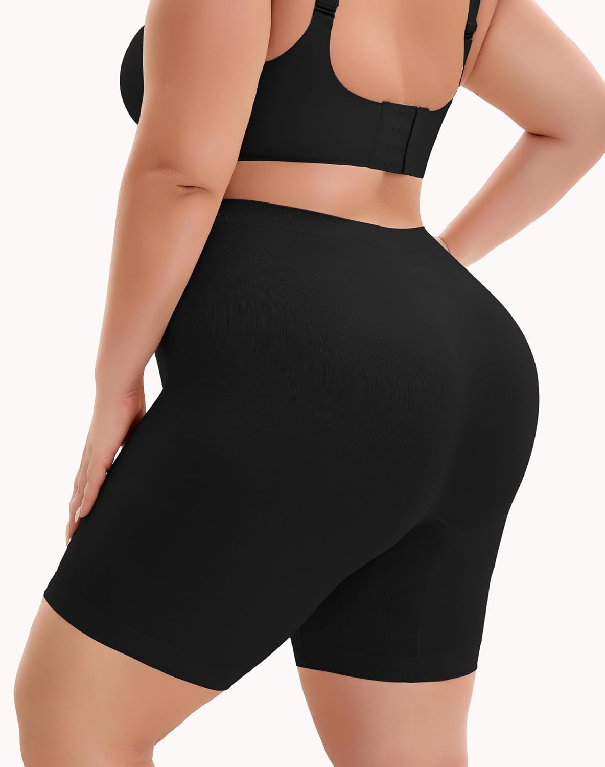INNERSY Plus Size Womens XL-5XL Slip Shorts for Under Dresses Anti-Chafing Smooth Summer Shorts 3-Pack - Image 3